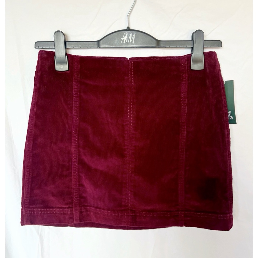 NWT Burgundy Wild Fable Corduroy Mini Skirt | Target Fitted Wine Red Cotton Cord